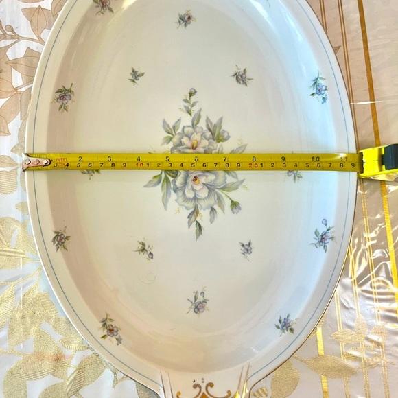 Ivory China Meito "Virginia" Made In Occupied Japan Platter Plate White 11x17” - Picture 2 of 5